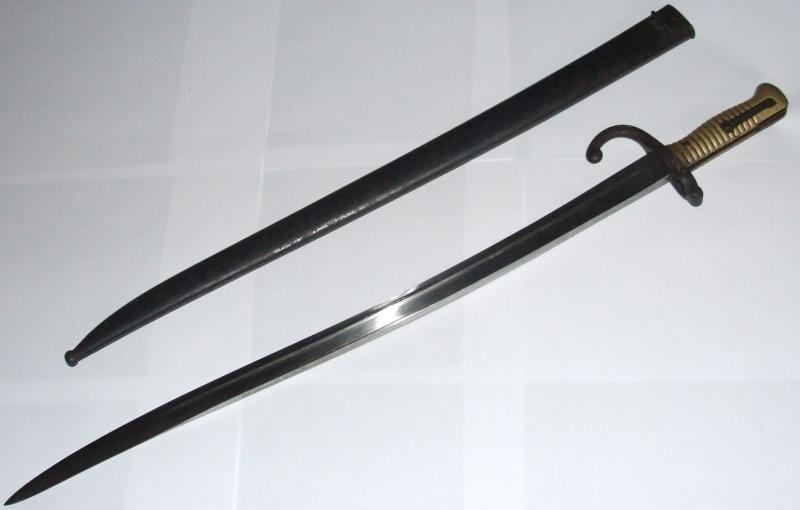 French Chassepot Bayonet - Engraved Blade