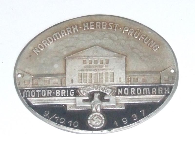 NSKK Vehicle Plate 1937