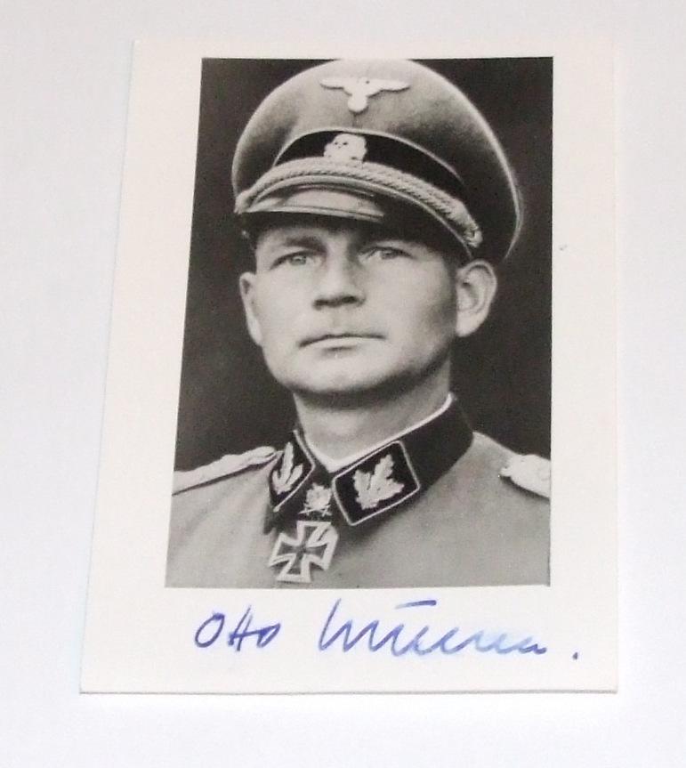 Signed Photograph - SS Officer Otto Kumm