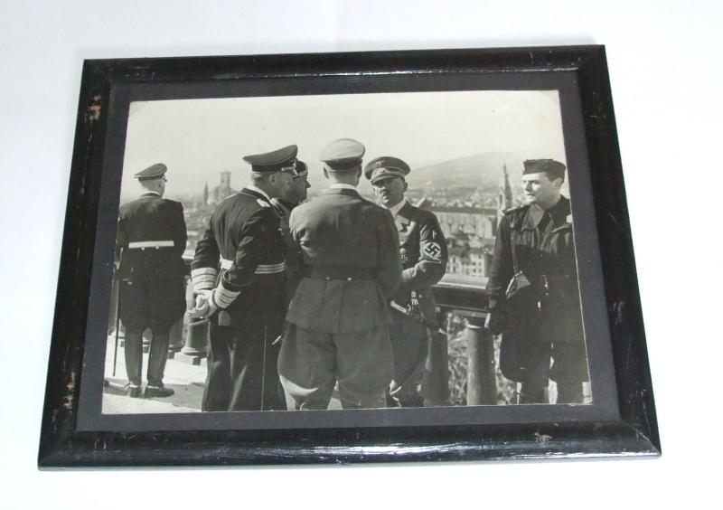 Original Framed Photo - Hitler in Florence