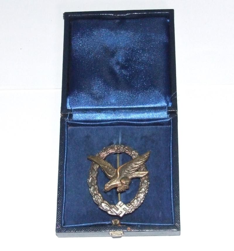 Luftwaffe Air Gunners Badge - Cased
