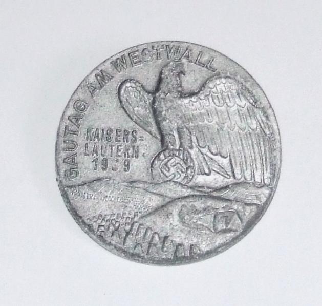 Westwall Day Badge 1939.