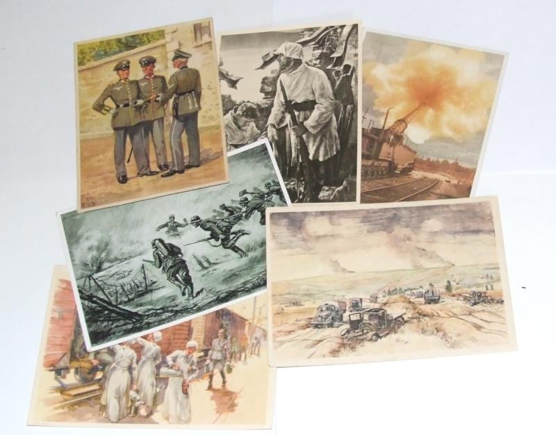 6 x WHW Propaganda Postcards