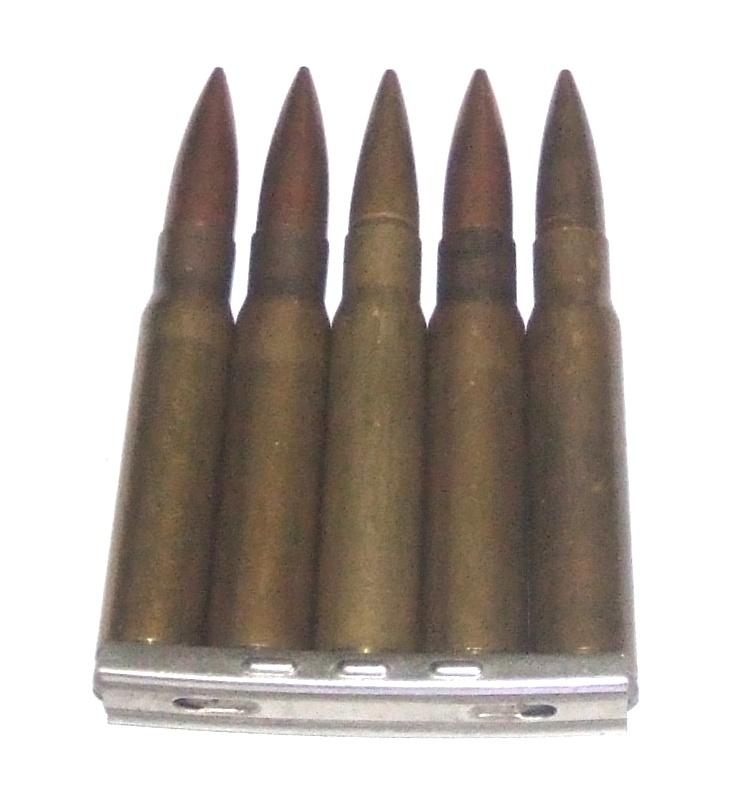 5 x 7.92mm Mauser K98 Cartridges